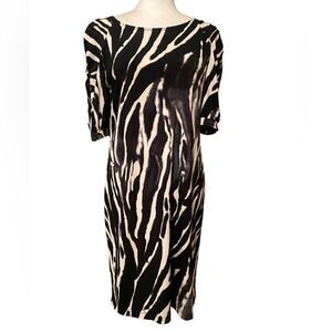 Chico’s Animal Print Dress Size Medium Black & White